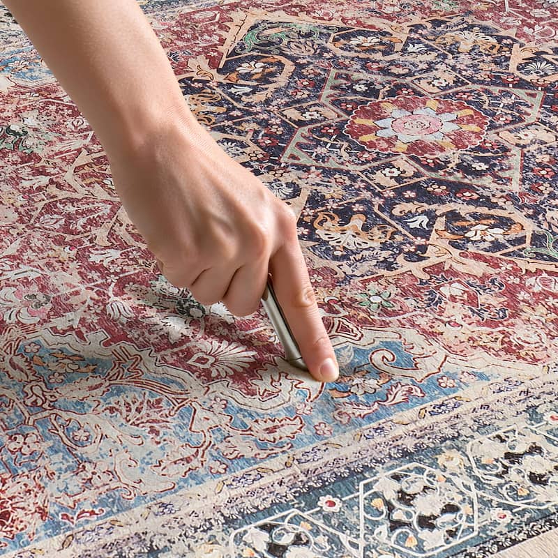Transitional Medallion Cushioned Anti Fatigue Standing Kitchen Mat