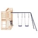 preview thumbnail 4 of 17, vidaXL Swing Set Outdoor Backyard Wooden Playground Equipment for Kids Age 3-8