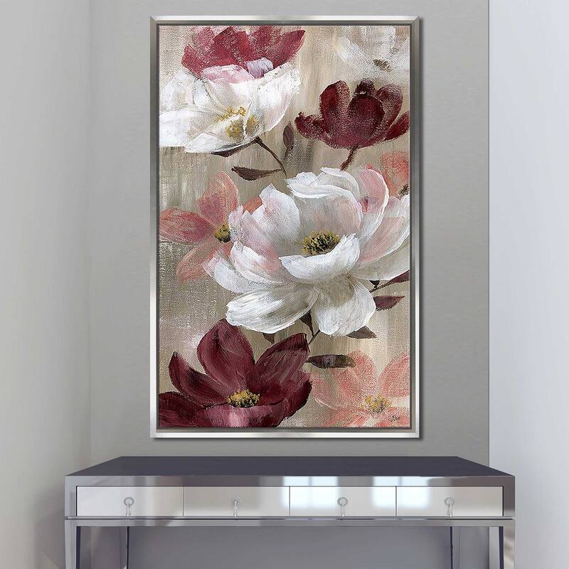 "Transient Garden Reds II" Print on Floating Canvas