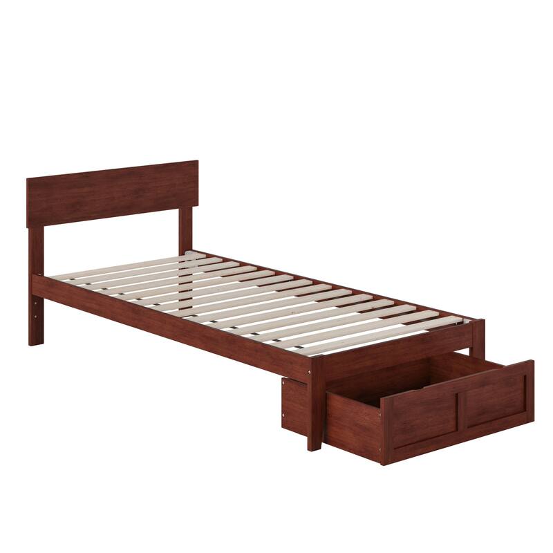 AFI Boston Platform Bed with Foot Drawer