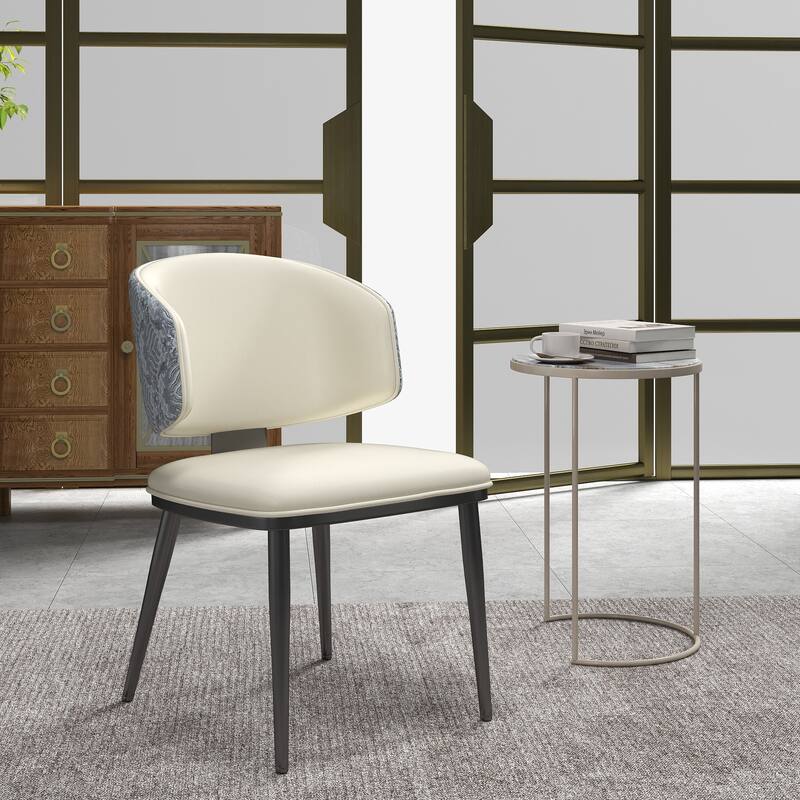 Modern Curved Back Upholstered Side Chair (Set of 2)