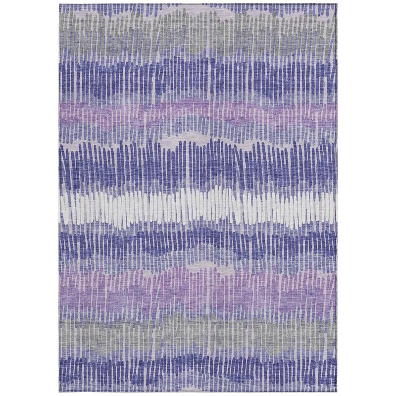 HomeRoots Striped Transitional Rectangle Outdoor Rug