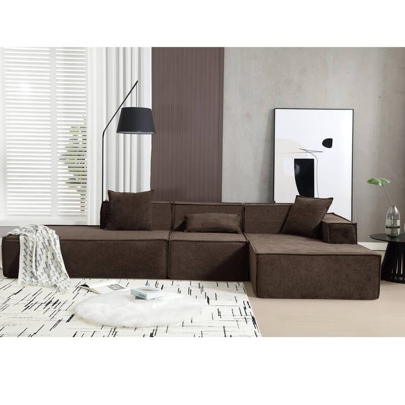 Modular combination living room sofa set, modern minimalist L-shaped sofa