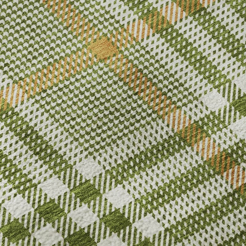 Premium Washable Super Soft Modern Plaid Mayfield Rug