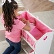 preview thumbnail 4 of 12, Badger Basket Storage Doll Crib with Bedding and Free Personalization Kit - White - 22" x 12.25" x 22"