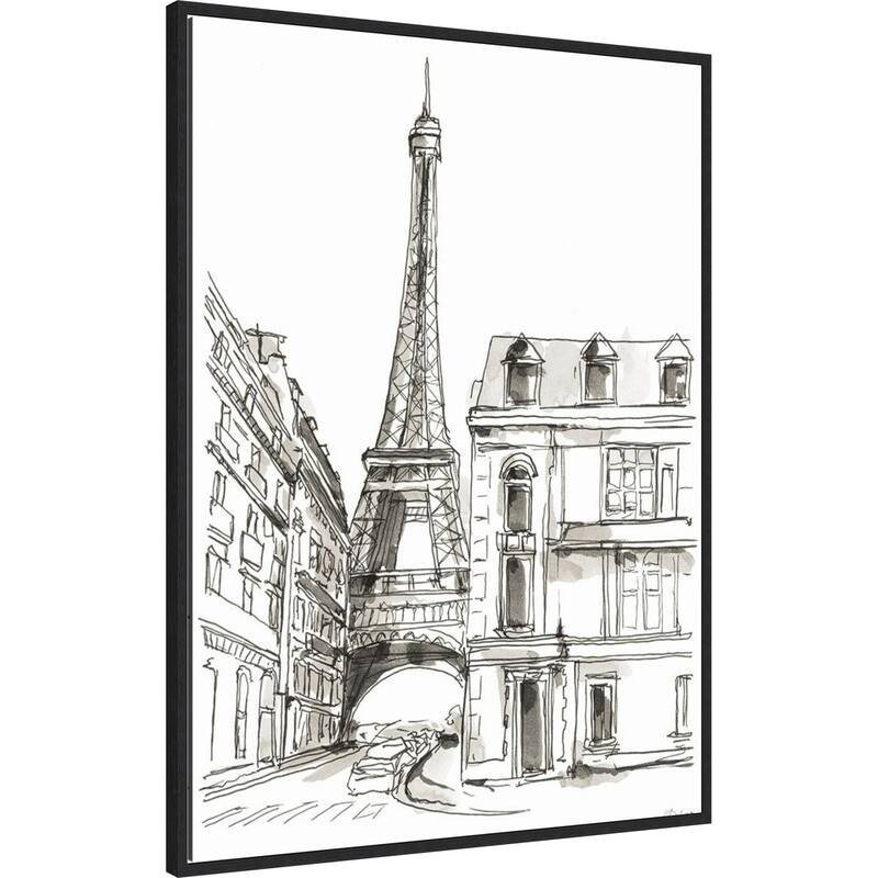 Pen and Ink Travel Studies No. 1 by Ethan Harper Framed Canvas Wall Art Print