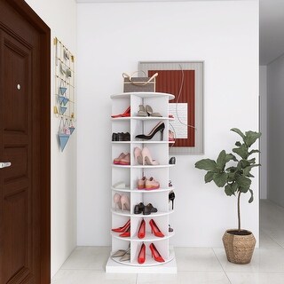 Green 360 Rotating shoe cabinet 7 layers main image 0
