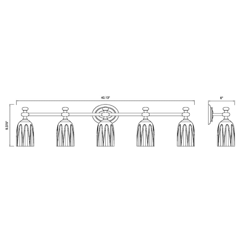 Orion 5 Light Vanity in Brushed Nickel