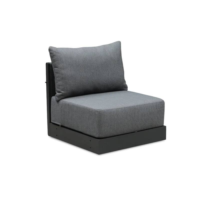 PURPLE LEAF Santorini 6-11 Piece Grey Sectional Sofa with Ottoman and Cushion for Poolside Garden Outdoor Patio Conversation Set