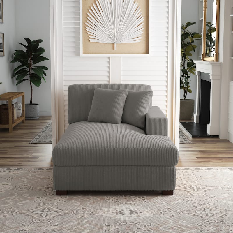 Modern Modular Sectional Sofa Corduroy Chaise Lounges