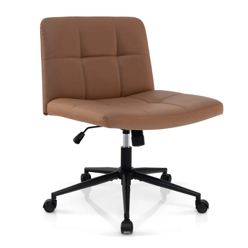 Costway Criss Cross Chair with Wheels Oversized U-shaped Seat Wheels - See Details