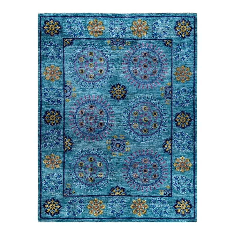 Contemporary Overdyed Wool Hand Knotted Area Rug - 6' 2" x 8' 3"
