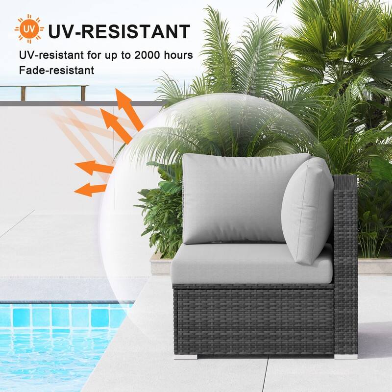 FINCATI 27" × 27" Outdoor Cushion Replacement Cover, Cushion Slipcover for Sectionals, Patio Seat Cover 27 Inches (COVER ONLY!)