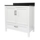 preview thumbnail 31 of 146, Nevado 37" Bathroom Vanity with Cultured Marble Vanity Top Sink in White with White Basin