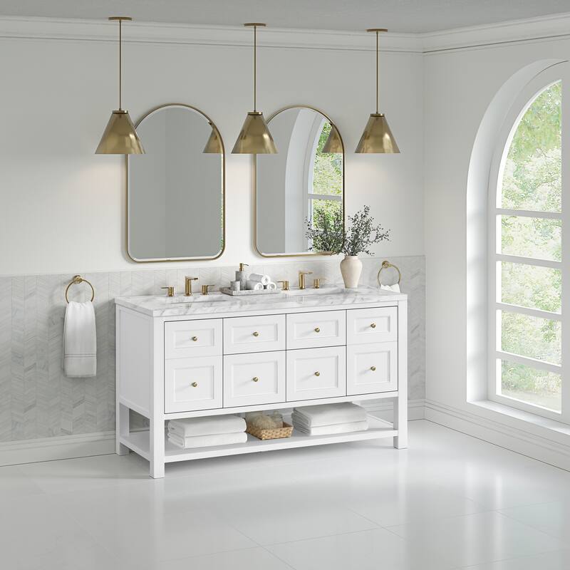 Breckenridge 60" Double Vanity, Bright White - 60D