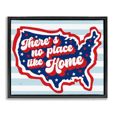 Stupell No Place Like Home Framed Floater Canvas Wall Art Design By Natalie Carpentieri