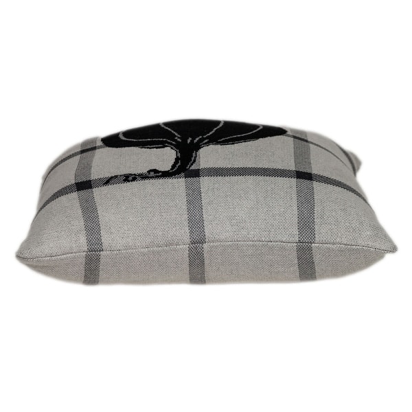 Grey Plaid Pumpkin Throw Pillow Grey Plaid Pumpkin Throw Pillow