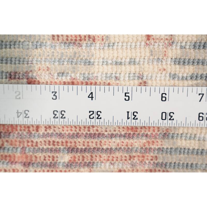 Hand Knotted Oriental Viscose Silk Carpet Modern Abstract Multi-Colored Abstract Area Rug - 4' 0'' X 2' 0''