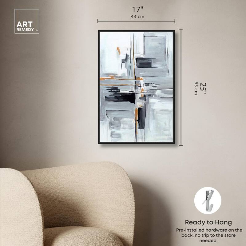 Elegant Grey Shades II Canvas by Art Remedy