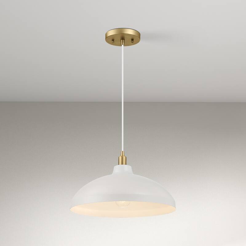 Sockras Single Dome Pendant Lamp with Gold Brass Accents
