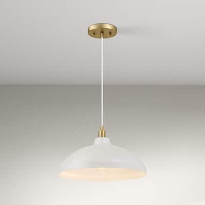 Sockras Single Dome Pendant Lamp with Gold Brass Accents