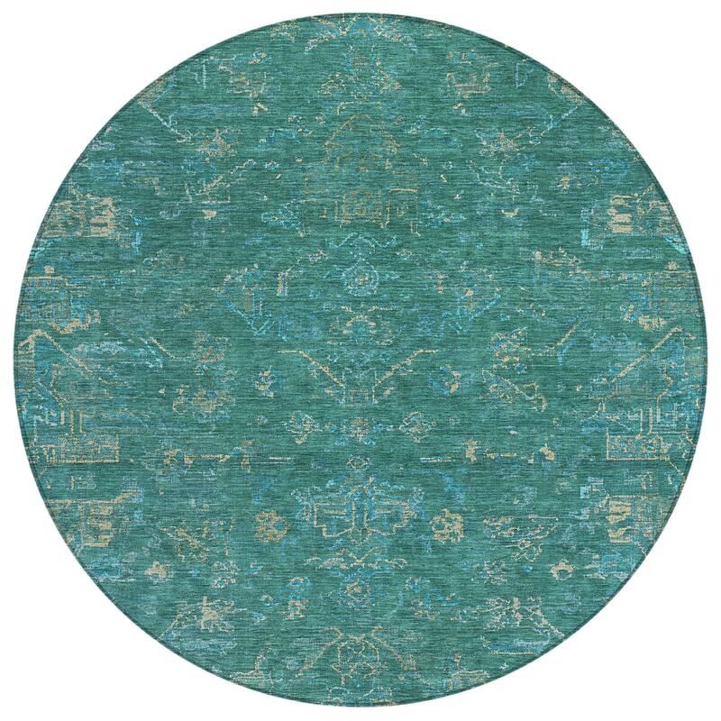 Machine Washable Indoor/ Outdoor Traditional Chelsea Chantille Rug