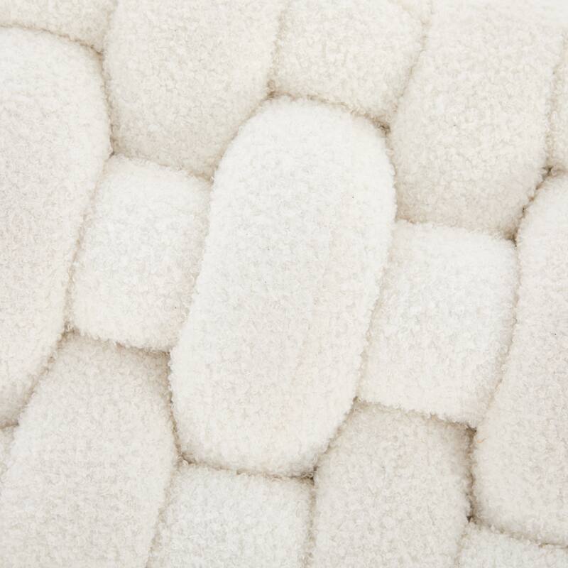 Christopher Knight Home - Teddy Braided Upholstered Bench with Black Metal Legs End-of-Bed Seating