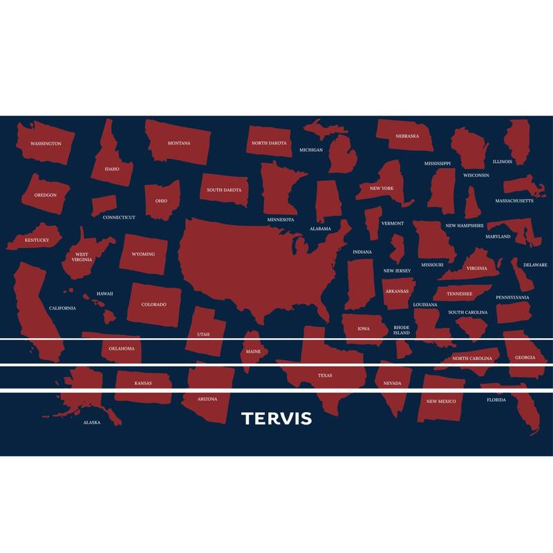 Tervis Traveler Americana Stateside Triple Walled Insulated Travel Tumbler, Stainless Steel
