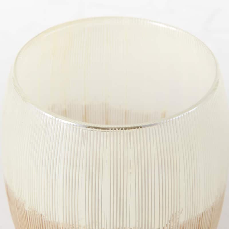 Agnetha Gold And Cream Glass Vase (14")