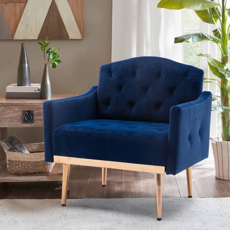 Tufted Decorative Fabric Armchair