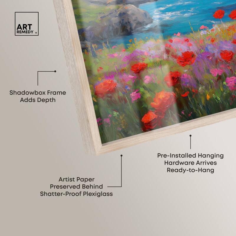 Ocean View Bloom II Shadowbox by Art Remedy