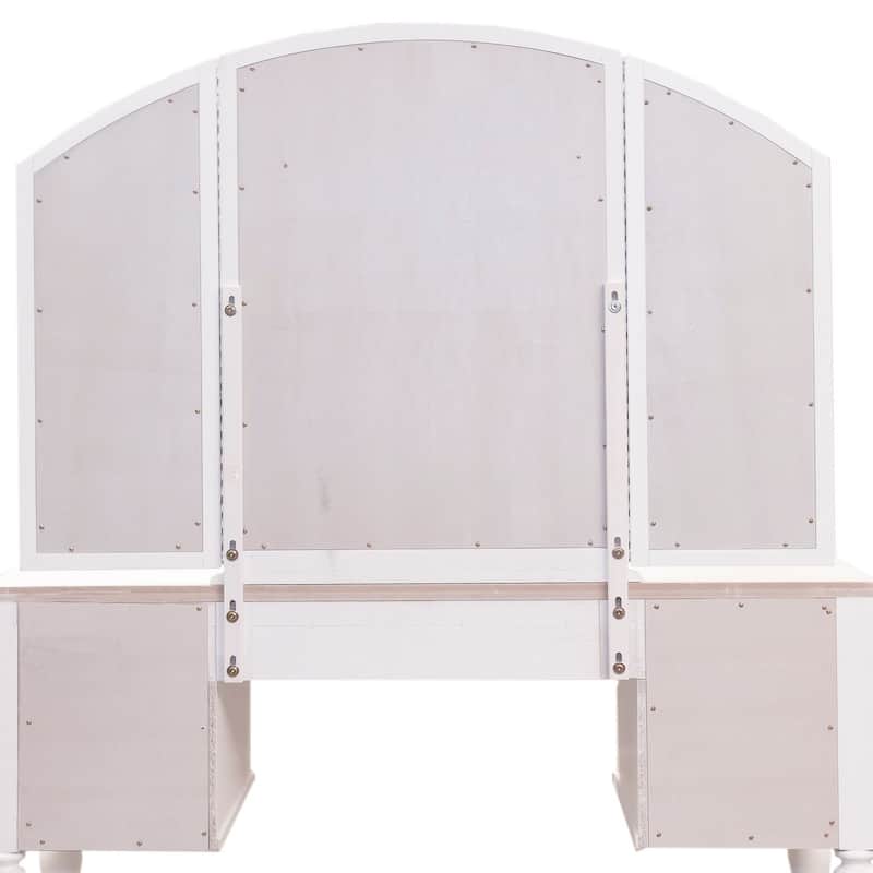 Summer House I Oyster White Vanity Mirror - W50 x D2 x H34