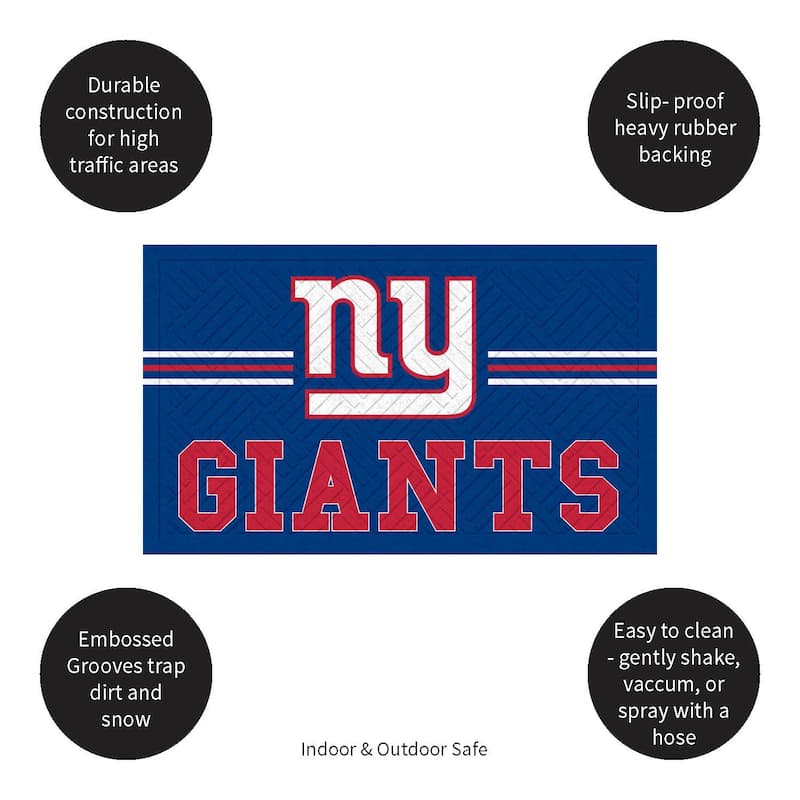 28 in. x 16 in. Embossed Mat, Cross Hatch, New York Giants
