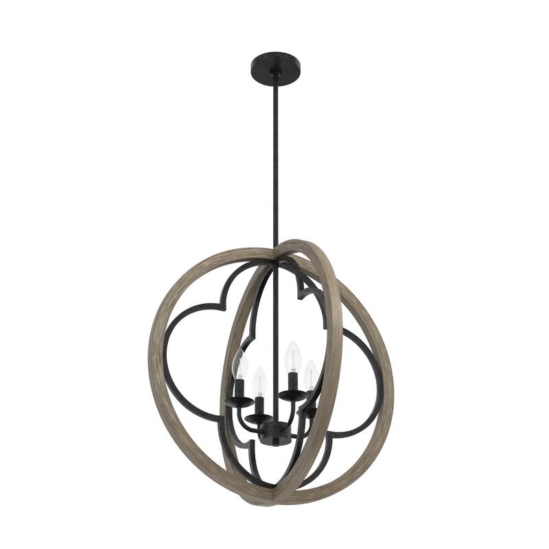Hunter 24" Gablecrest 4-Light Pendant - Kitchen Island, Dining Room, Entry - Farmhouse, Transitional, French Country, Distressed