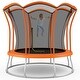 preview thumbnail 20 of 18, 8 Feet Outdoor Unique Flower Shape Trampoline with Enclosure Net