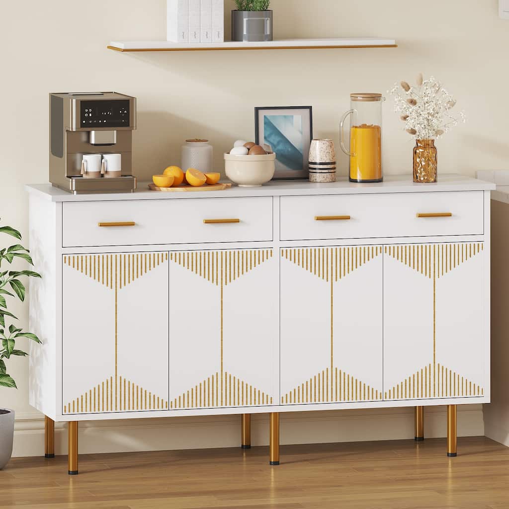 Moasis 55" Modern Sideboard Buffet Cabinet for Hallway, Entryway, Kitchen