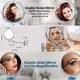 preview thumbnail 25 of 44, 8" Bathroom Mirror Wall Mounted Magnifying Reversible Double Sided 1X/10X Makeup Mirror