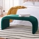 preview thumbnail 1 of 57, SAFAVIEH Tenko Modern Minimalist Glam Bench - 45" W x 18" D x 19" H Emerald