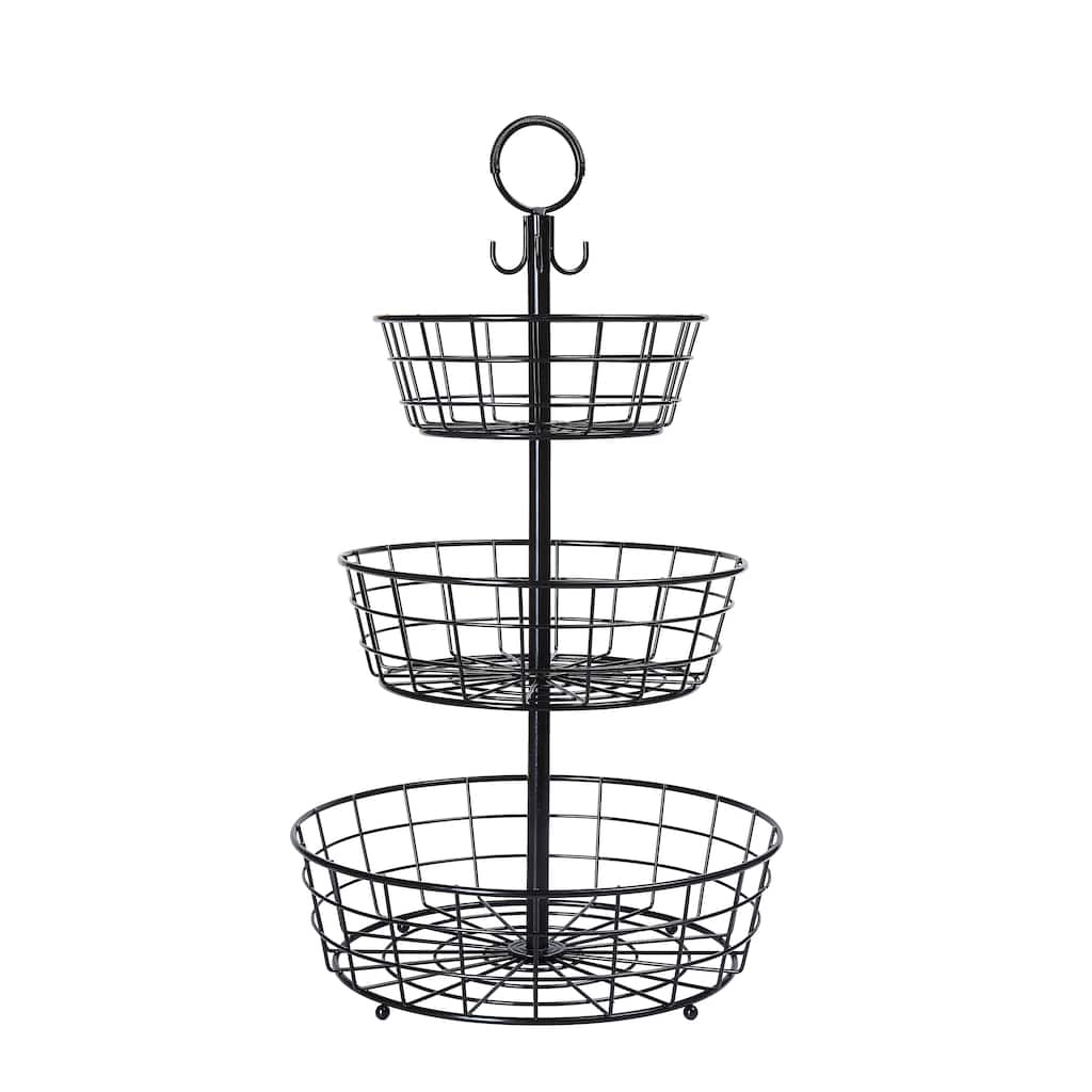 Tabletop 2-Tier Countertop Fruit Basket Stand