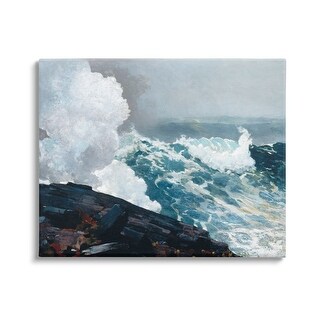 Stupell Ocean Waves & Cliffs Canvas Wall Art Design by Winslow Homer ...