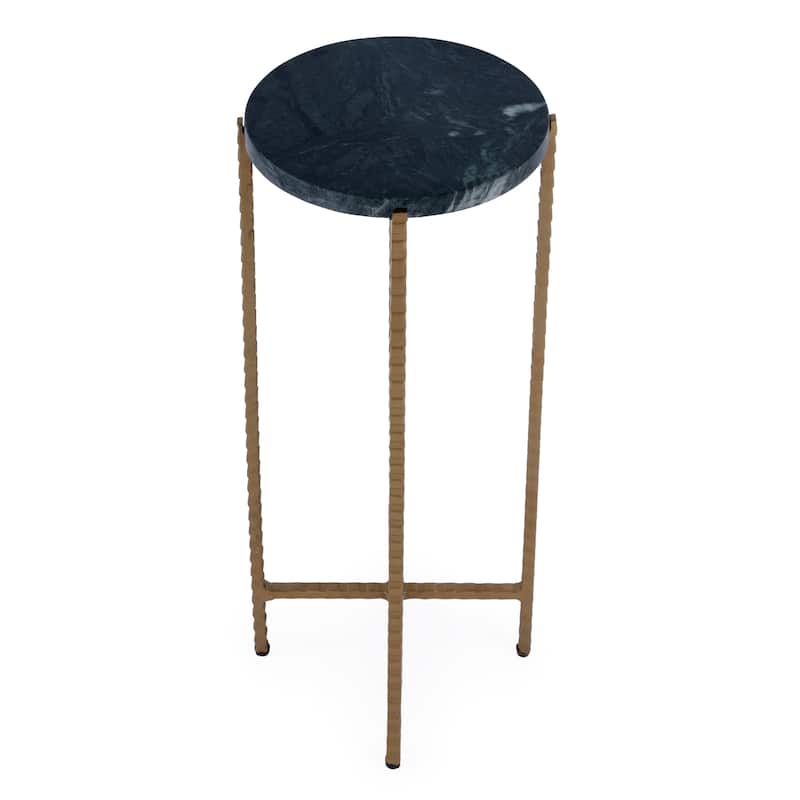 Nigella Round Marble and Metal Accent Table