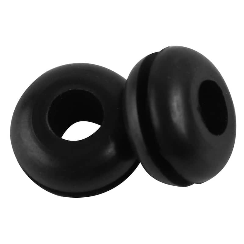 10 Pcs Black Armature Wire Double Sided Rubber Grommet 5mm x 8mm - 0.47" x 0.24" (D*T)