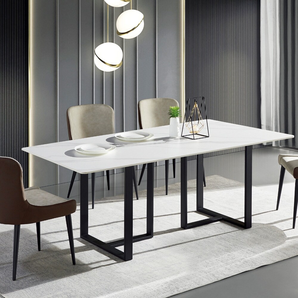 White minimalist hot sale dining table