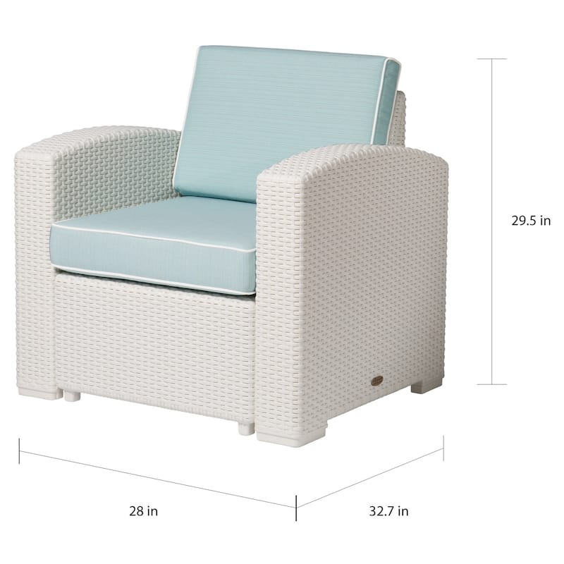 Magnolia Resin All-Weather Club Chair with Cushions