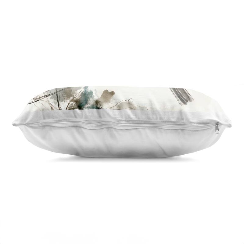 Stupell Perched Bird Illustration Decorative Printed Throw Pillow Design by LSR Creative Studio