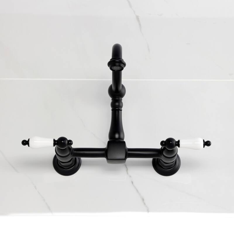 Heritage Two-Handle Wall Mount Bridge Kitchen Faucet