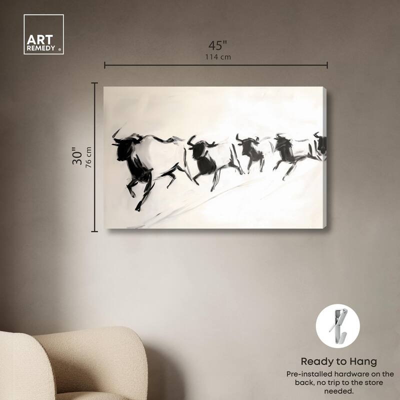 Bovine II Canvas by Art Remedy, Gallery Wrapped