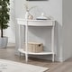 preview thumbnail 4 of 25, Convenience Concepts French Country Half-Round Entryway Table with Shelf White