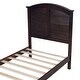 preview thumbnail 25 of 30, Farmhouse Wooden Platform Full Size Bed With Curl Design Headboard And Footboard For Teenager, Espresso