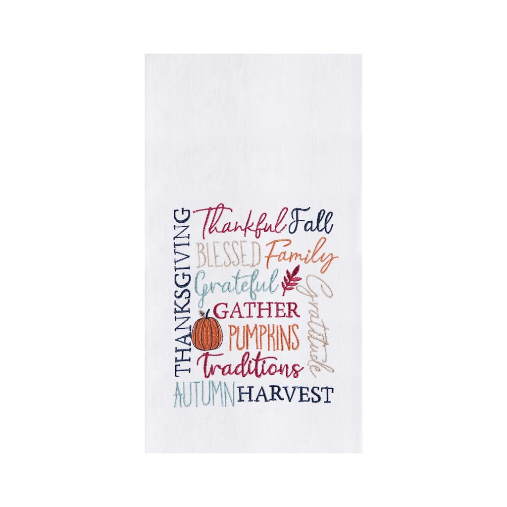 Fall Thankful Blessed Dishtowel